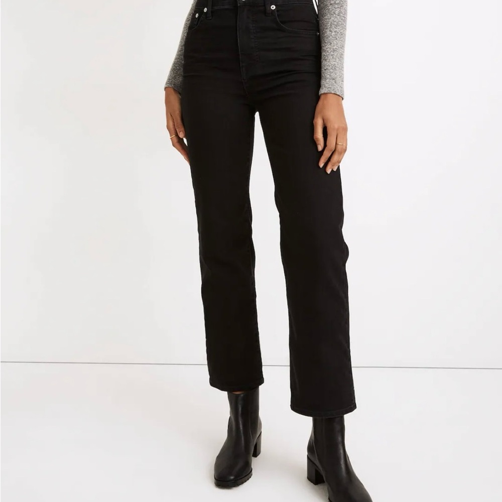 Madewell slim wide leg crop jeans